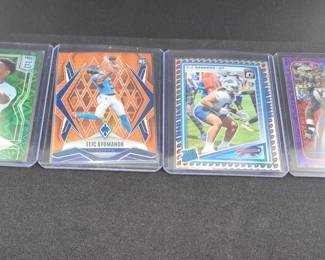 4 Numbered NFL Football Cards