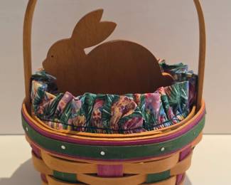 Mini Longaberger Easter Basket with wood bunny insert