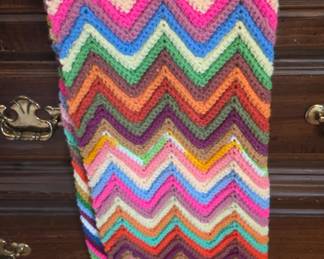 Vintage afghans- handmade by grandma in the 1970's 🥰