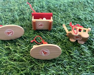 Many Vintage Erzgebirge Germany Easter Ornaments, Christian Ulbricht, Goula Folk Art ornaments, and wood folk art style ornaments.