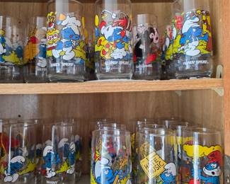 Many Smurf Glasses