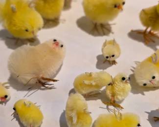 Vintage 70's & 90's fuzzy chicks & ducks