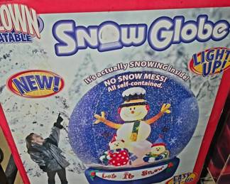NIB Inflatable Light Up Snow Globe