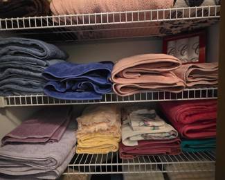 Many bath towels - most new with tags