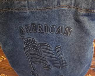 American Classic Denim Flag Bag