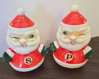 1960's Holt Howard Winking Santa Salt & Pepper Set