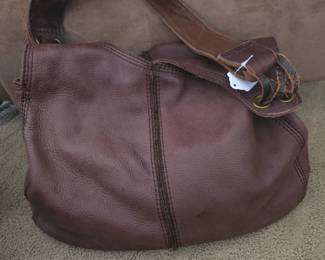 Leather hobo bag