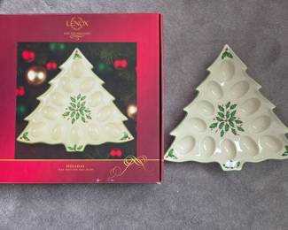 Lenox Holiday Tree Deviled Egg Dish