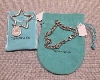 Tiffany & Co Sterling Silver Keychain & Bracelet
