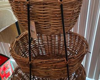3 Tiered Wicker Basket