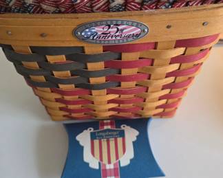 Longaberger 25th Anniversary Flag Basket