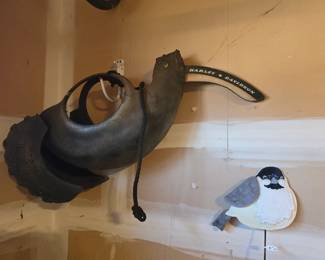 Toucan Planter made of Harley Davidson Tires