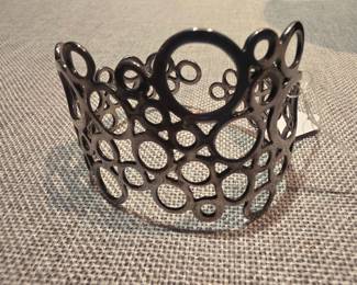 KLM Studio Sterling Silver Bubble / Circle Cuff