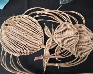 Vintage Rattan Fish