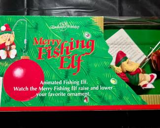 Vintage Merry Fishing Elf
