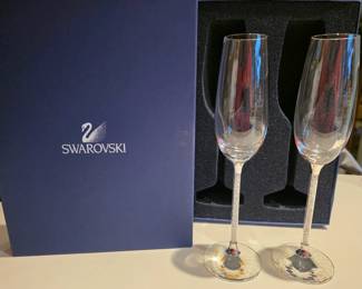 Spectacular Swarovski Champagne Flutes