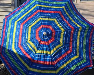 Striped Beach Umbrella
