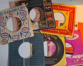 Vintage 45 record sleeves