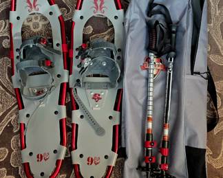 Sherpa Snow Shoes,  Poles & Backpack Bag