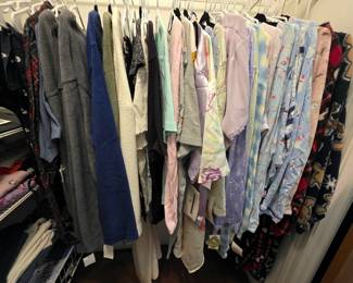 Racks of Women's & Men's Clothing - many new with tags