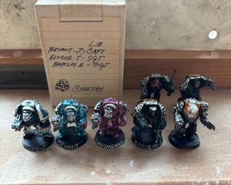 Vintage miniature figures from Warhammer game