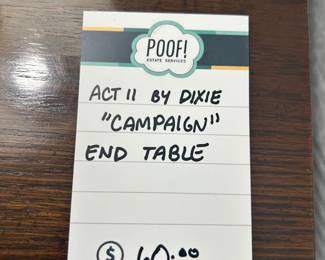 Act II by Dixie "Campaign" End Table