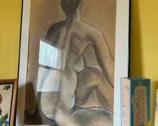 Steve Elias Signed Charcoal Nude