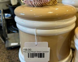 Fitz and Floyd Shell Canister