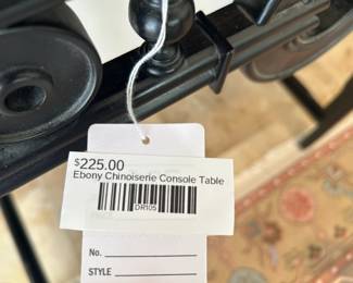 Ebony Chinoiserie Console Table