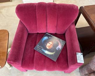 Art Deco Style Scalloped Velvet Armchair