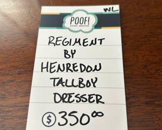 Regiment by Henredon Tallboy Dresser