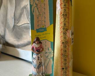 Jim Shore You Make Me Happy Figurine, Vtg Penn Happy Birthday Candle