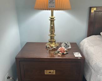 Act II by Dixie "Campaign" End Table, Stiffel Brass Table Lamp
