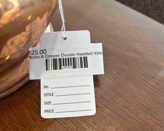 Brass & Copper Double Handled Vase