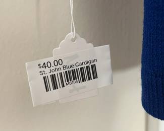 St. John Blue Cardigan