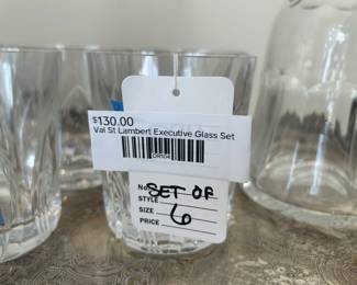 Val St Lambert Executive Glass Set