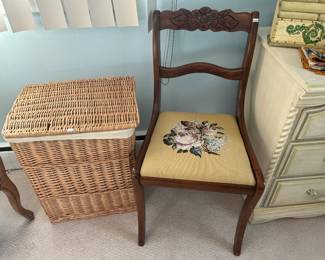 Hamper, Needlepoint Chair