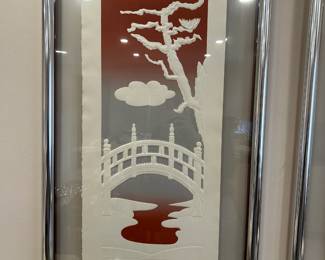 Paul Szabo "cascade" Embossed Lithograph