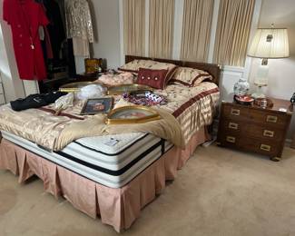 Regiment by Henredon Side Table, Warren Kessler Lamp