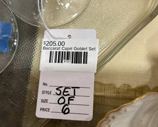 Baccarat Capri Goblet Set