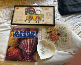 Vtg Aries Margot Johnson Print, Shells Book