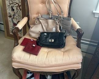Women's Shoes, Women's Purses, Vintage Armchair