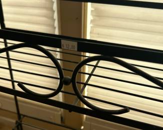 Two-Tier Black Metal Table