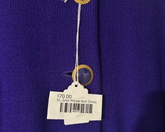 St John Purple Knit Dress