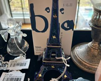 Henri Bendel Bracelet, Swarovski Angel 194761, Limoges Castel Eiffel Tower