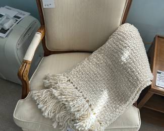 Louis XV Style Armchair, Pottery Barn Blanket