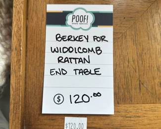 Berkey For Widdicomb Rattan End Table