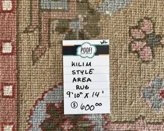 Kilim Style Area Rug 9'10' x 14'