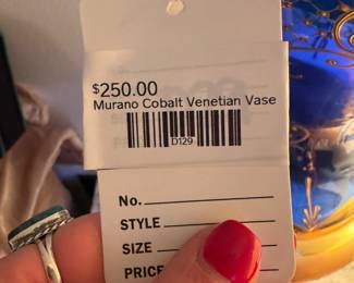 Murano Cobalt Venetian Vase 