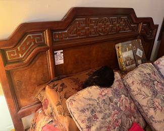 Chinoiserie Lasky Furniture Style Queen Size Headboard 